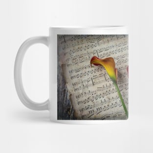 Calla Lillies On Sheet Music Mug